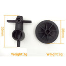 2 Pcs RC Airplane Rotor Head Component V.2.V950.002 for WLtoys V950 Black