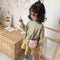 Lovely Cat Round Kids Girl Messenger Shoulder Bags PU Leather Purse (Pink)