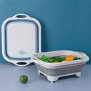 Multifunction Collapsible Cutting Board Dish Tub 3In1 Folding Sink Drain Bas Hn