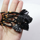 Natural Black Tourmaline Flat Reiki Stones Wand Stick Cleansing Home Pendant