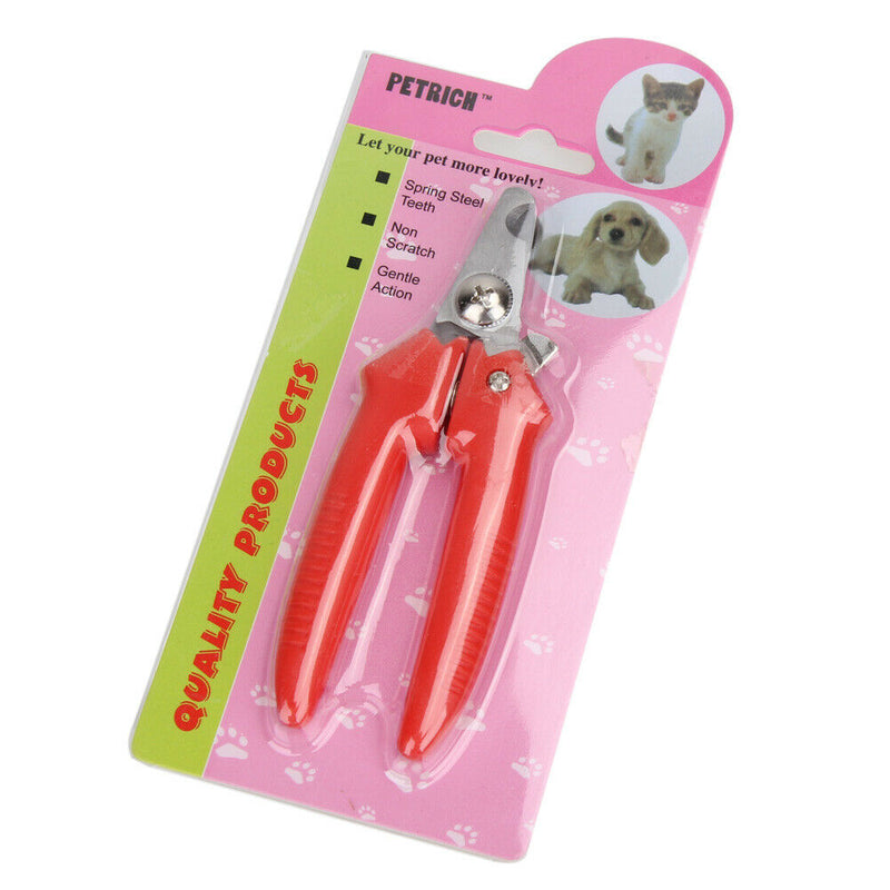 Pet Nail Trimmer Red Pet Dog Toe Care Nail Grooming Trimmer Clipper