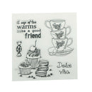 teacup clear rubber stamps seal scrapbooking album card decor diary diy craft OH