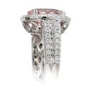 Pink Crystal Diamond Egg Ring Women's Engagement Ring, No. 9