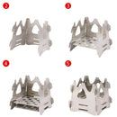 Compact Folding Stainless Steel Wood Stove Outdoor Camping Stove Cooking Pi