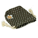 Organizer Bag Polka Dot Cotton Lin Drawing Flower Grey