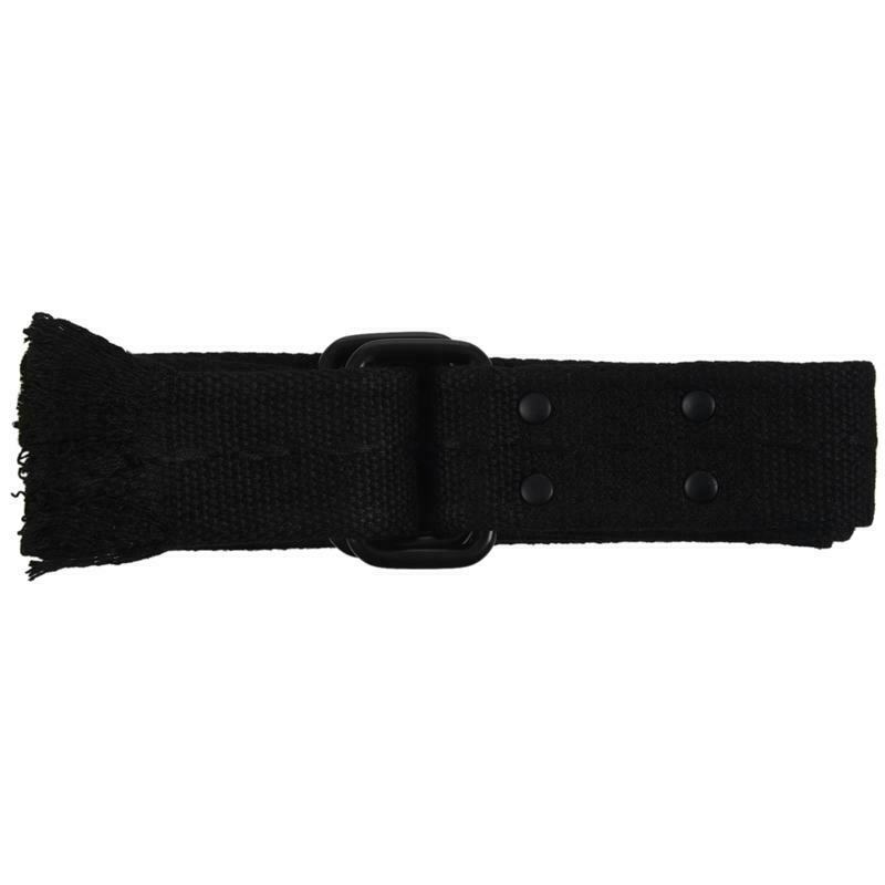 Men Women Unisex Thick Canvas Web Woven Stretch Braided Belt With D-Ring Cl W2S2