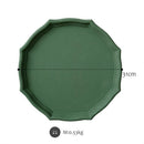 Colorful Wood Dried Fruit Plate Snacks Dessert Serving Tray Dark Green