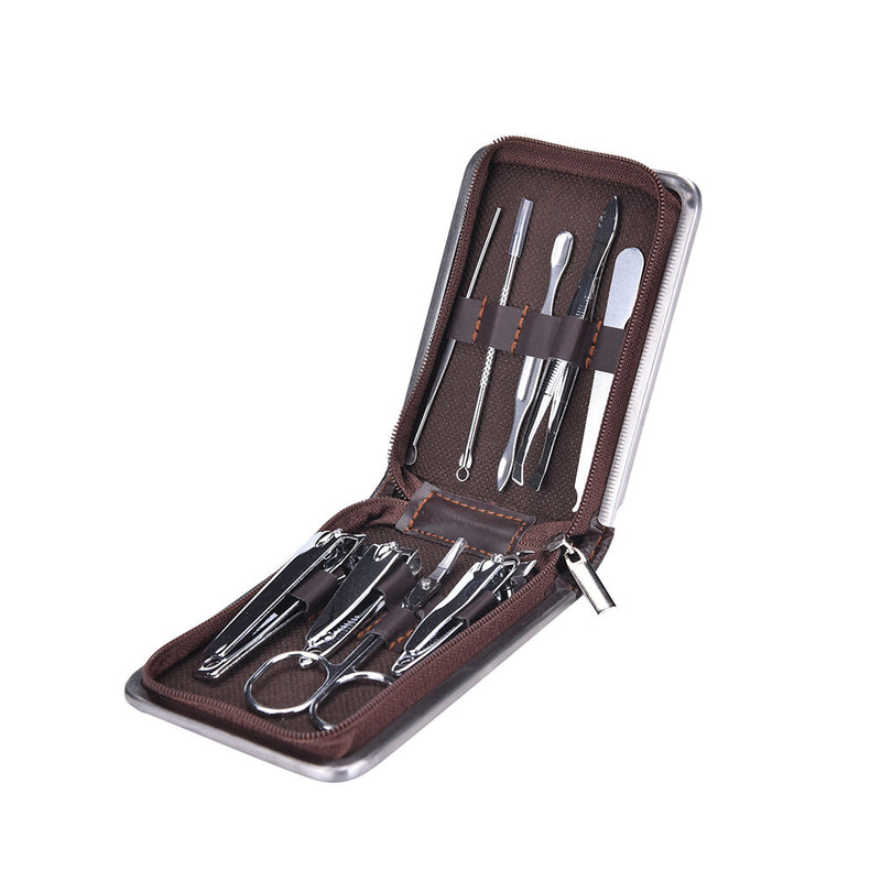 9 Pcs Set Nail Clippers Nipper Cutter Manicure PedicureStainless Steel Gift  Ew