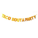 taco bout a party banner mexican carnival party decor glitter paper bunting FT
