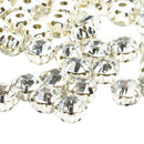 100pcs Rhinestone Loose Faceted Beads Wedding Embellishment Scrapbooking 8mm