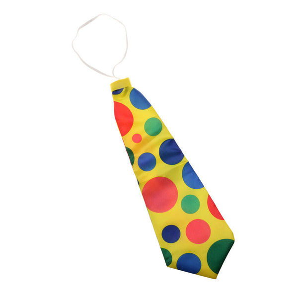 Funky Jumbo Polka Dots Necktie Clown Jester Fancy Dress Party Carnival Tie