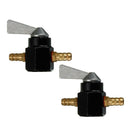 2 x Universal Motorcycle ATV in line 6mm on off petrol fuel tap Shut Off bl O1H5