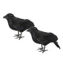 2x Foam Crow Bird Statue Tree Ornament Garden Scarecrow Outdoor Pest Control