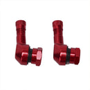 2x CNC Motorcycle 90 Degree Angle Wheel Tire Tubeless Valve Stem Aluminum Red 3C