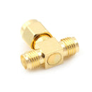 1xAdapterRP-SMA Female Plug To Two RP-SMA Male Jack T Triple1F2M RF Connector FT
