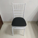 4Pcs Square Round Stretch Dining Wedding Chair Seat Cover for 35-50cm Black