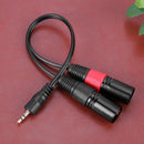 3pin 2 XLR Male to 3.5mm TRS Male Cable Audio Adapter Cable Metal Connector