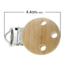 5Pcs Wooden Dummy Clip Metal Pacifier Mixed Colour Clips Wood Baby Round