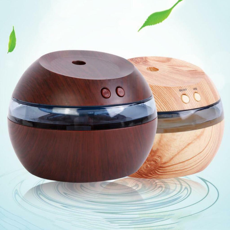 USB Ultrasonic Humidifier Aromatherapy Machine Mini Aroma Diffuser Wood