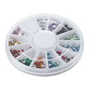 300pcs 2mm 12 Colors Glitter Heart Nail Art UV Acrylic Tips Rhinestones Whe F7W2