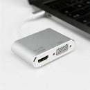 Type-C to HDMI VGA Adapter 4K HD Audio Video Converter for Macbook to TV HDTV E