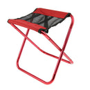 Portable Folding Stool Chair for Outdoor Camping Fishing Beach red