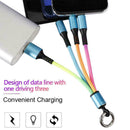 3in1 USB Data Charger Cable Multi-Function Charger Cord For IOS&Android & T V4N6