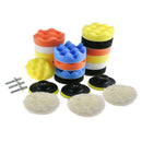 25x Burnishing Foam Sponge Beauty Polishing Wheel Pad Car Cleaner Set