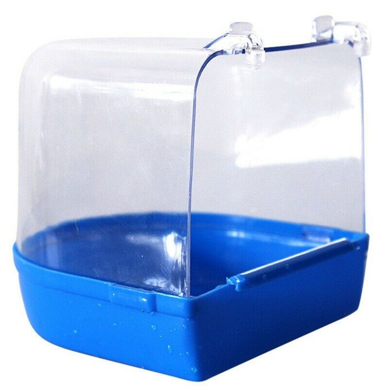 1Pc Plastic Bird Water Bath Box Bathtub Parrot For Parakeet Lovebird Finch  G9T1