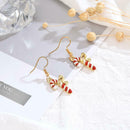 6 Pairs Christmas Pendant Earrings Snowflake Bell Ear Hook Fashion Jewelry