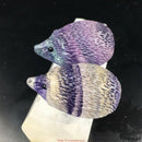 Natural Crystal Carved Rainbow Fluorite Hedgehog Home Crafts Decoration