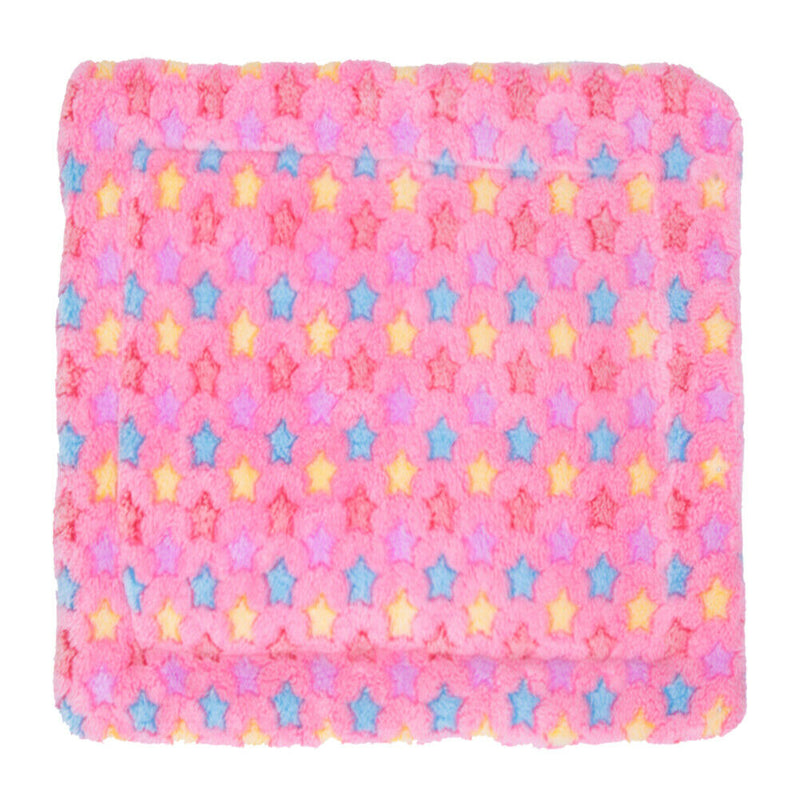 Dog Cat Blanket Pet Cushion Bed Soft Velvet Winter Warm Sleep Mat(Pink M) A