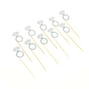 10pcs Glitter Diamond Ring Cupcake Cake Toppers Wedding Cake IF BX