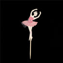 24pc ballerina fairy cupcake topper dancing girl cake insert card party decor JR