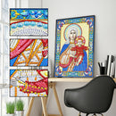 5D DIY Special Shaped Diamond Painting Religious Cross Stitch Mosaic Kit