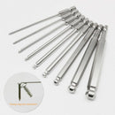 9Pcs S2 Steel Magnetic Hexagon 100Mm Length Ball Head Hex Driver Bit Set Ma