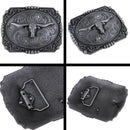 Fashion Western Cowboy Long Bull Horn Rodeo Belt Buckles Large for Men Gift