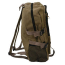 male Retro Leisure tourism canvas backpack Khaki P4Y6