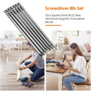 7pcs Square Driver Bit S2 Steel Hex Shank Magnetic Screwdriver Bits Set