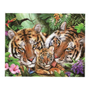 Tigers Family 5D Diamond Painting Cross Stitch Picture Craft Kit Mural Decor