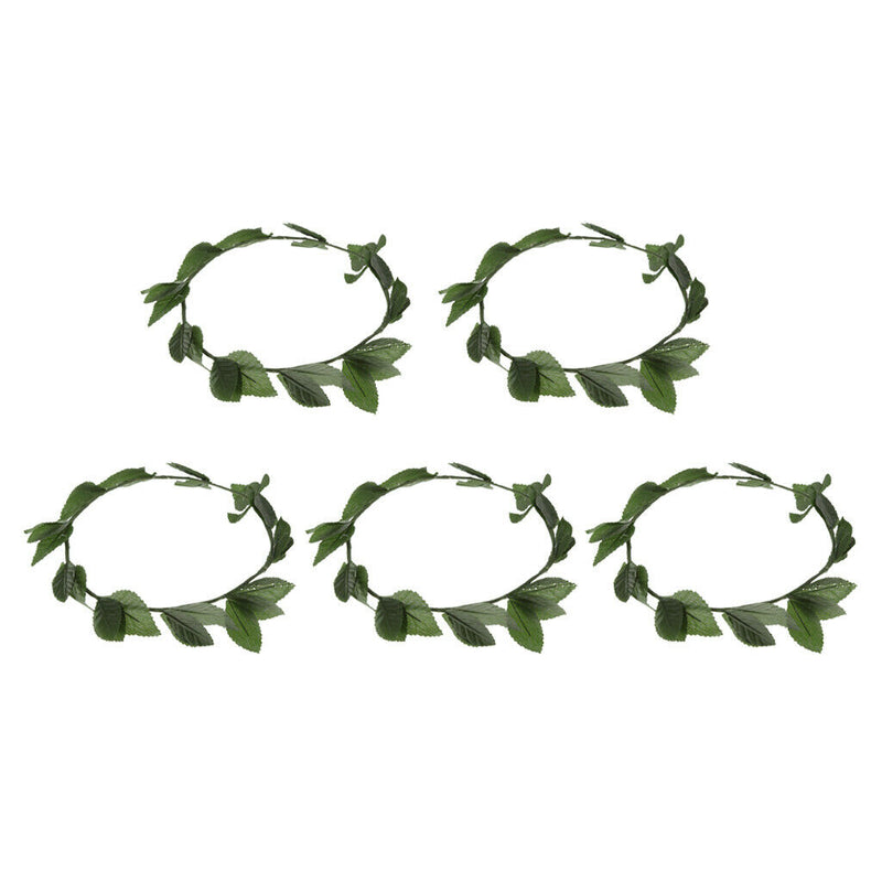5x Roman Greek Women Green Wreath Headband Headband Princess