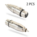 2pcs 3-Pin XLR Female to RCA Male Plug Audio Cable Cord Microphone Adapter