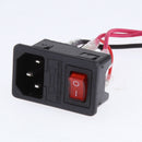10A 220V/110V Inlet Module Plug Fuse Switch Male Power Socket