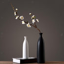 European Elegant Decorative Flower Vase for Home Decor Living Room Black L