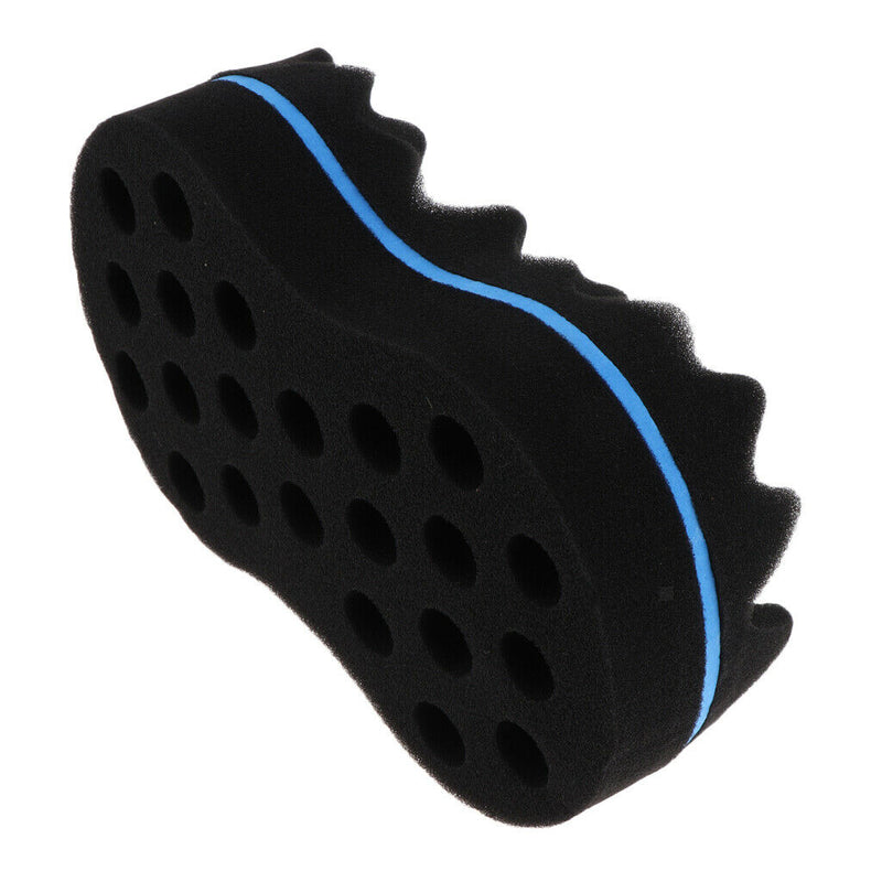 Double Sided Big Holes Barber Hair Brush Sponge Dreads Locking Twist Curl Coil