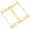 2 Pcs Metal Flat Humbucker Cover Guitar Pickup Frame Mounting Ring A8C8