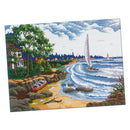 11CT DIY Seaside Landscape Needlework Cross Stitch Kit Home Decor Craft Gift