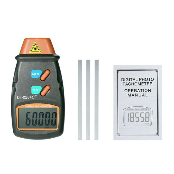 Digital Tachometer Rpm Meter Non-Contact 2.5Rpm-99999Rpm Lcd Display Speed  P8P4