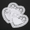 100x 4 inch White Love Heart Paper Lace Doilies doily For cardmaking scrapb A4P4