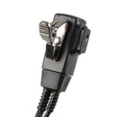 Surveillance Security Clear Coiled Acoustic Air Tube Earpiece PTT for iPhon